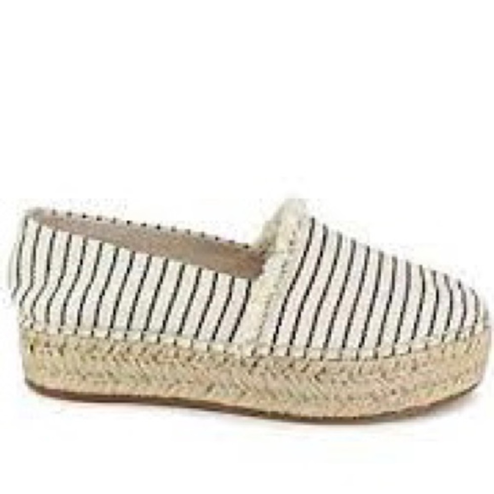 Splendid Womens Lilly Espadrille Sneakers Beige Black Canvas Upper Rubber Sole 7